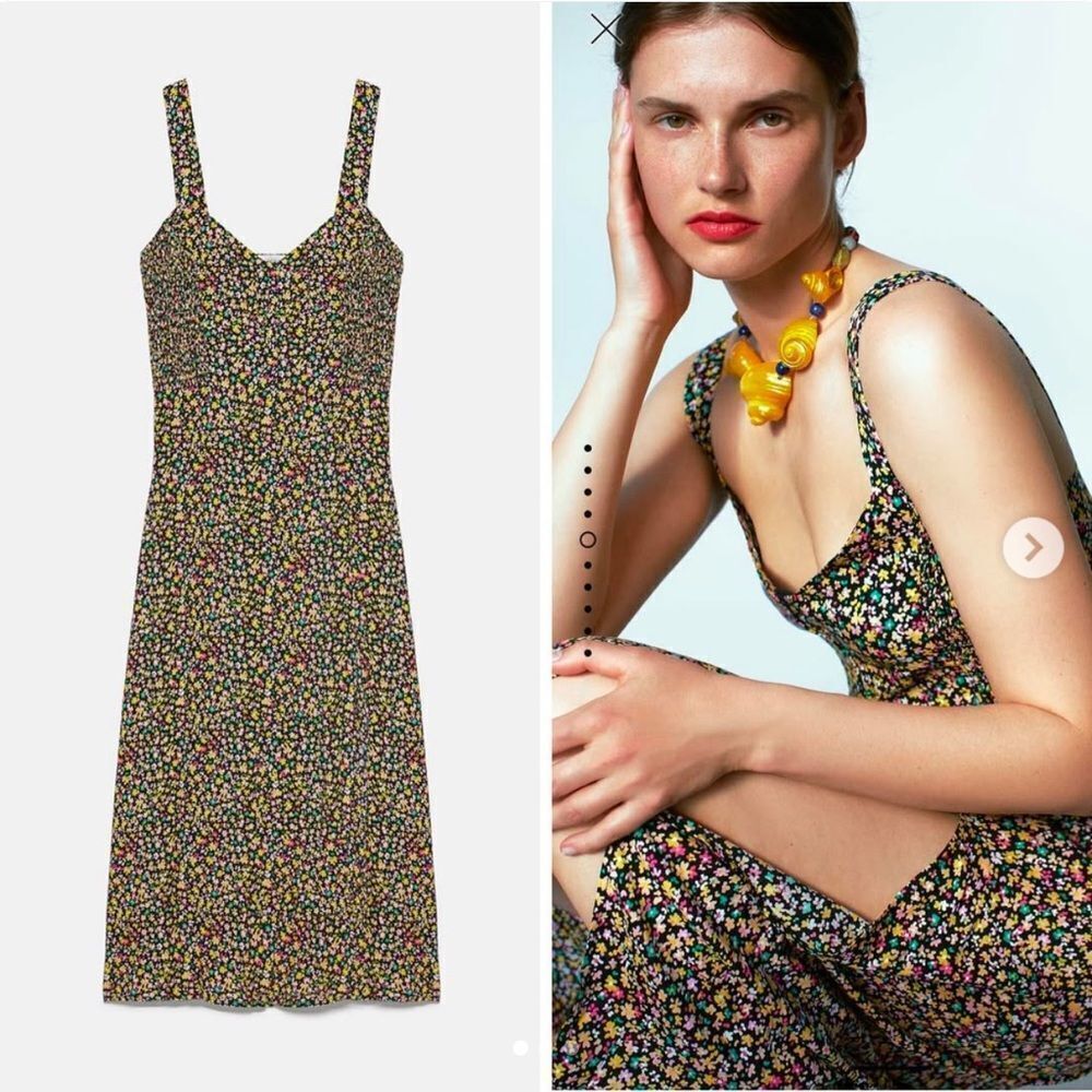 Zara ditsy floral dress - Picture 5 of 8